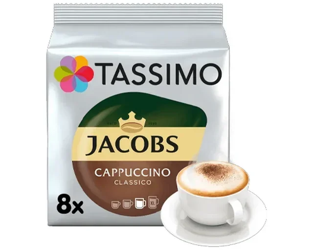 Jacobs Cappuccino Cápsulas Tassimo – Pack 8