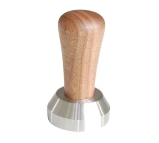 JOE FREX coffee tamper 58 mm aluminum and short hazelwood handle