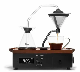 JOY RESOLVE Barisieur Kaffeemaschine mit Wecker – programmierbar, Schwarz und Walnuss