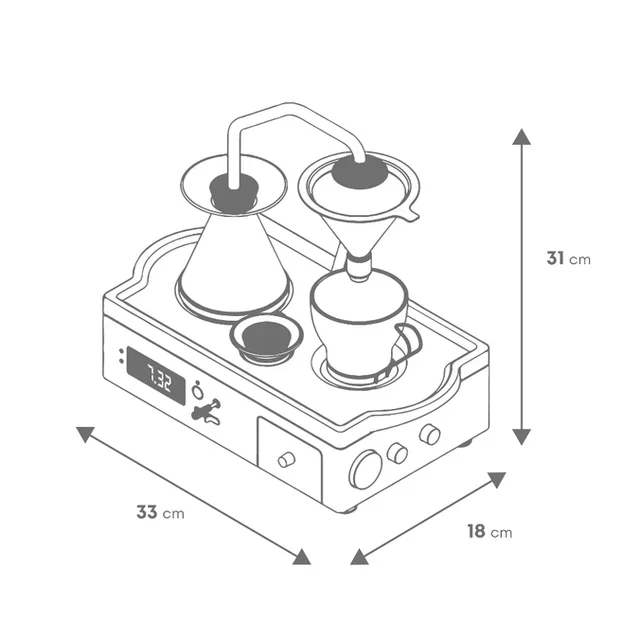 Programowalny ekspres Barisieur JOY RESOLVE z funkcją budzika - Biały z orzechem włoskim