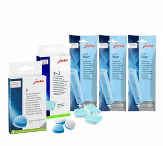 JURA set za održavanje 6 mjeseci: čišćenje + uklanjanje kamenca tablete + 3 CLARIS blue filtera +