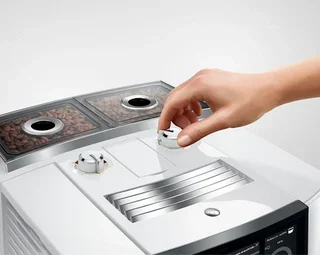 Macinacaffè Espresso JURA J8 Twin Diamond Bianco