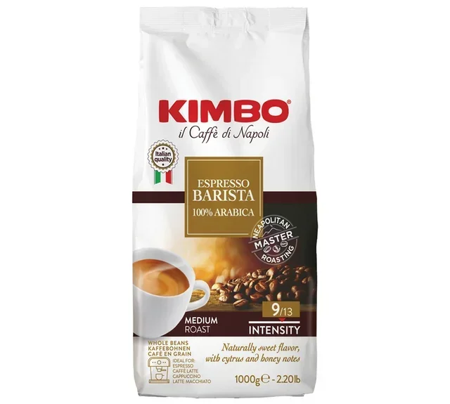 KIMBO Espresso Barista Whole Beans 1kg - Professional 100% Arabica
