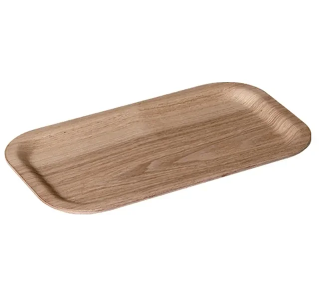 Kinto rechteckiges Weiden-Tablett rutschfest 22 x 12 cm