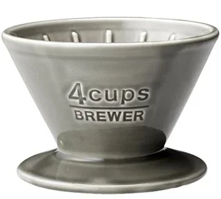 Kinto SCS-04-BR conical grey 4-cup dripper
