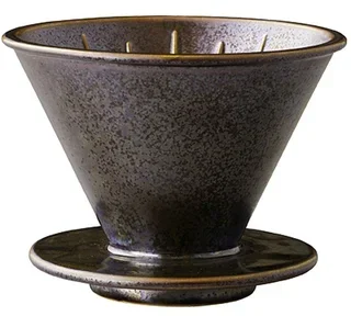 KINTO SCS-S01 Schwarzer Porzellan-Dripper - Konisch 2-4 Tassen