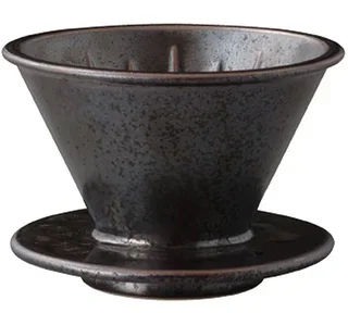 KINTO SCS-S01 conical black porcelain dripper 1 to 2 cups