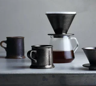 Gotejador Cónico KINTO SCS-S01 Porcelana Preta 2-4 Chávenas