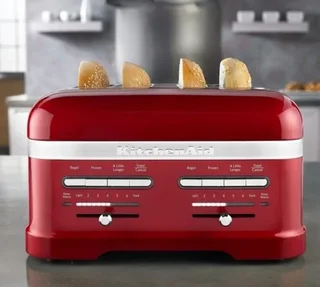 KitchenAid Artisan 5KMT4205ECA 4-Slice Motorized Toaster - Candy Apple Red