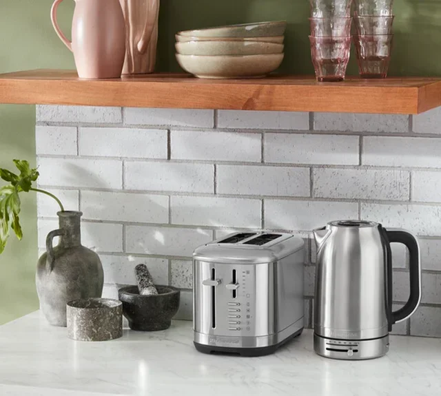 Kit Colazione KitchenAid Bollitore e Tostapane Acciaio Inox