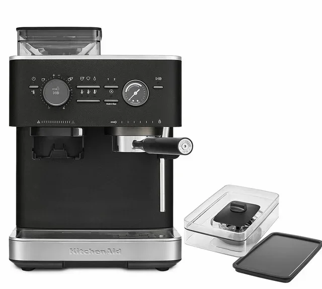 Ημι-αυτόματη μηχανή espresso 5KES6551EBK, KITCHENAID, απόχρωση μαύρη τρούφα.