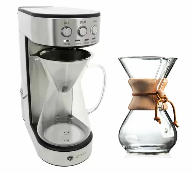 Ekspres Automatyczny Slow Coffee KOTTEA CK105 z Chemexem 6 Filiżanek