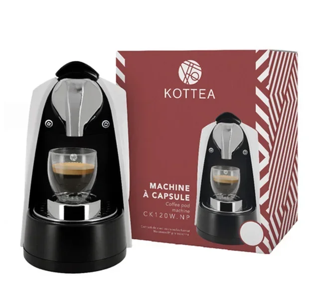 Kottea CK120W.NP - Macchina Caffè Compatibile Nespresso® Pro con 50 Capsule in Omaggio