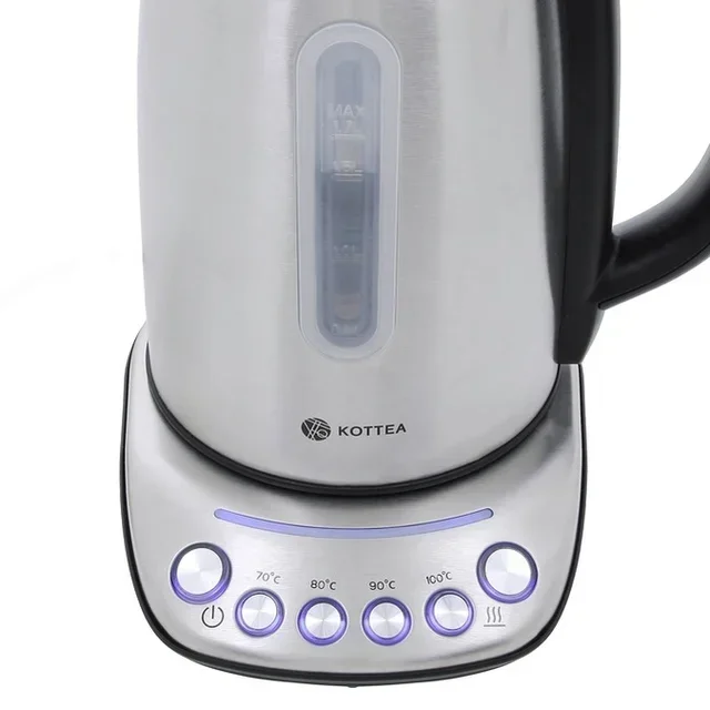 Kottea KT102 Edelstahl-Wasserkocher Pro 1,7l + Entkalker &amp; Tee GRATIS