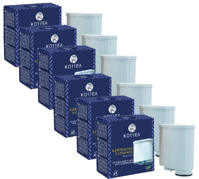 6er-Pack KOTTEA-Filterkartuschen für professionelle Kaffeevollautomaten