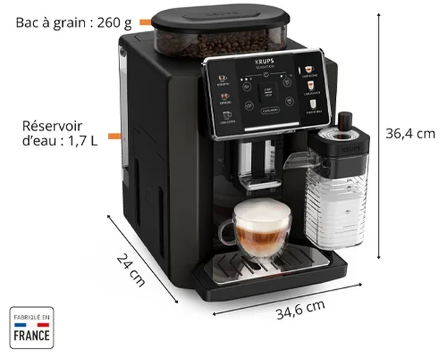 Macchina caffè automatica KRUPS Sensation Latte M85 Grigio - EA912HF1