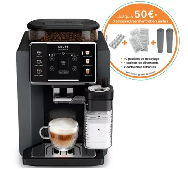 Macchina caffè automatica KRUPS Sensation Latte M85 Grigio - EA912HF1