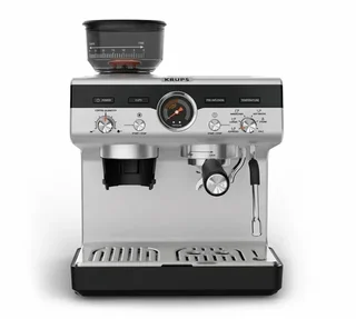 KRUPS Precision+ rozsdamentes eszpresszógép beépített őrlővel és barista készlettel