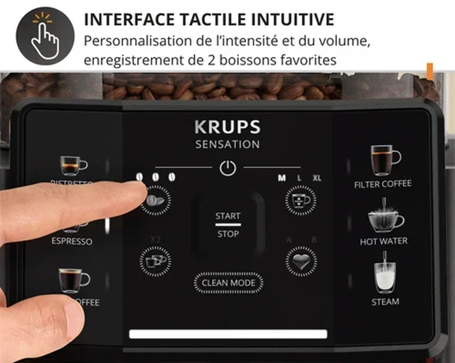 KRUPS Sensation Silver Macchina da Caffè Automatica - EA910E10