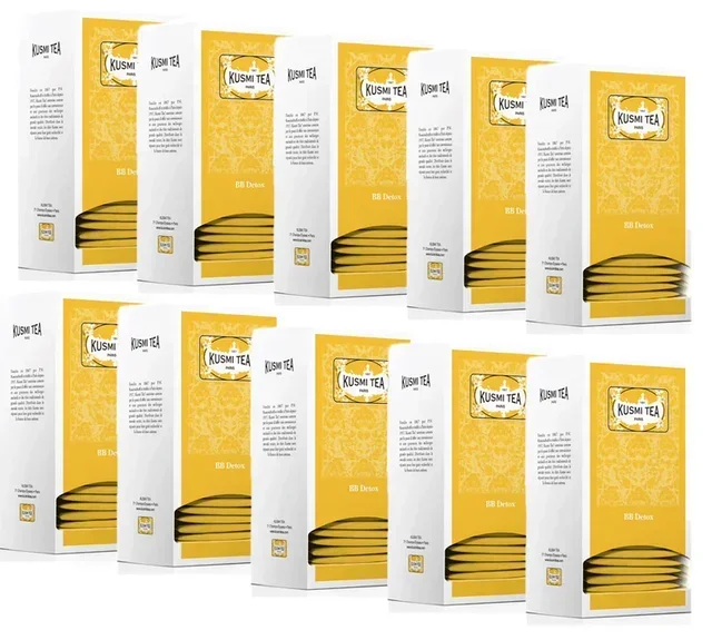 KUSMI TEA Tè Verde e Maté BB Detox - 10 scatole da 25 filtri