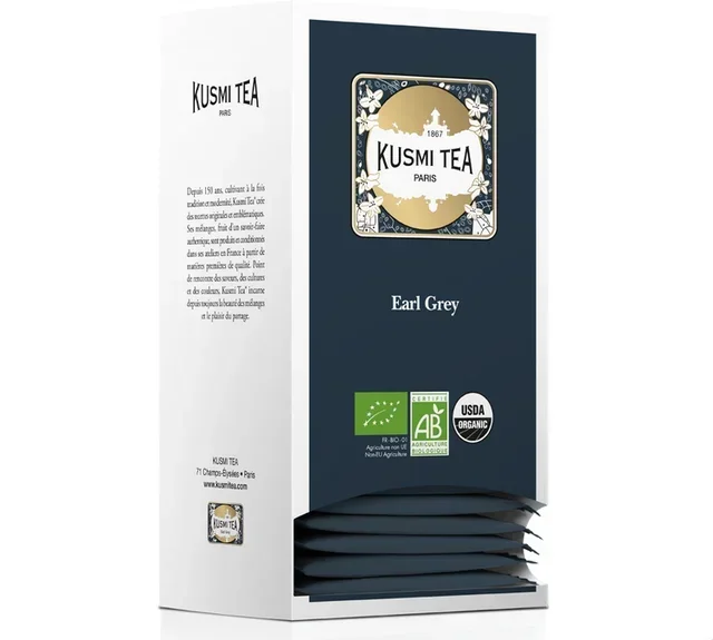 Tè Nero Earl Grey Biologico - 10 Confezioni Cartone 25 Bustine - KUSMI TEA
