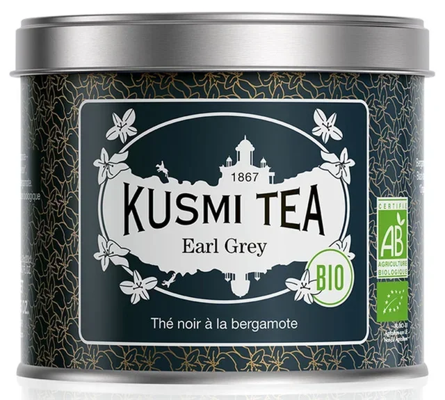 KUSMI TEA - Earl Grey Nero Bio in Barattolo, Tè Sfuso 100 g