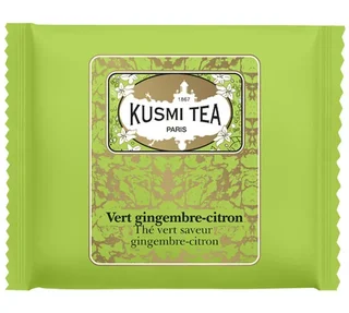 KUSMI TEA Biologische Groene Thee Gember Citroen - 25 zakjes