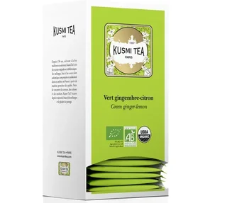 KUSMI TEA Biologische Groene Thee Gember Citroen - 25 zakjes