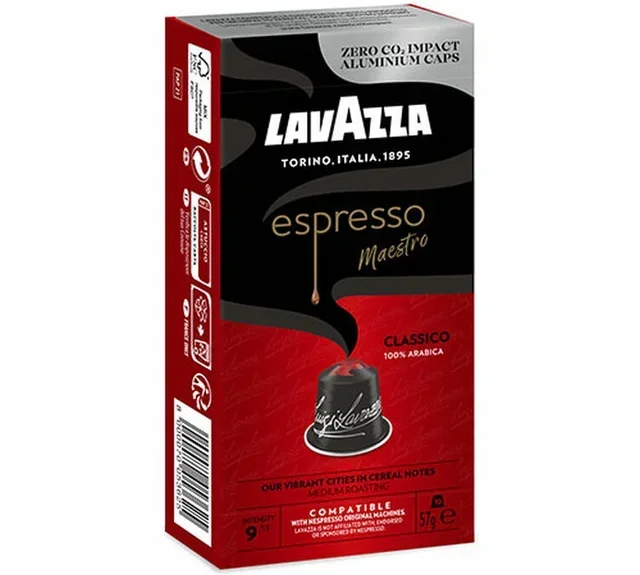 10 Lavazza Maestro Classico Kapslar – Kompatibla med Nespresso* Original