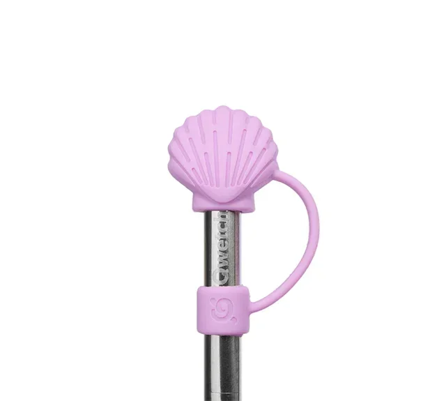 Szívószál vég kagyló levendula - QWETCH utazó bögréhez