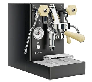 LELIT MaraX PL62X-EUCB espressokone musta ja vaalea puu