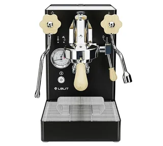 LELIT MaraX PL62X-EUCB espressokone musta ja vaalea puu
