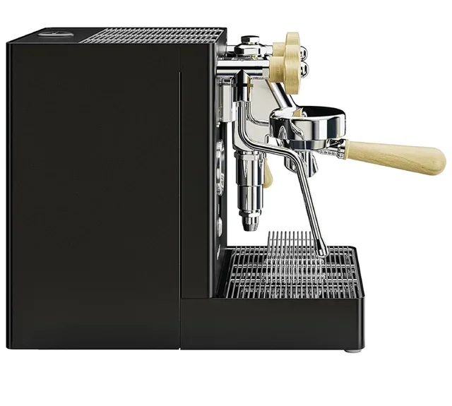 LELIT MaraX PL62X-EUCB espressokone musta ja vaalea puu
