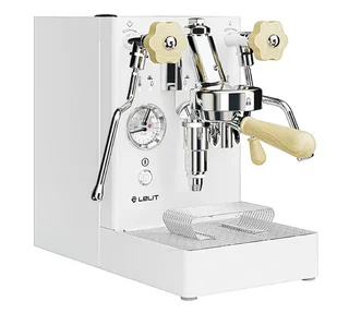 LELIT MaraX PL62X-EUCW espresso machine white and light wood