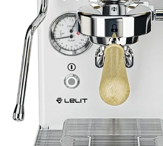 LELIT MaraX PL62X-EUCW espresso machine white and light wood