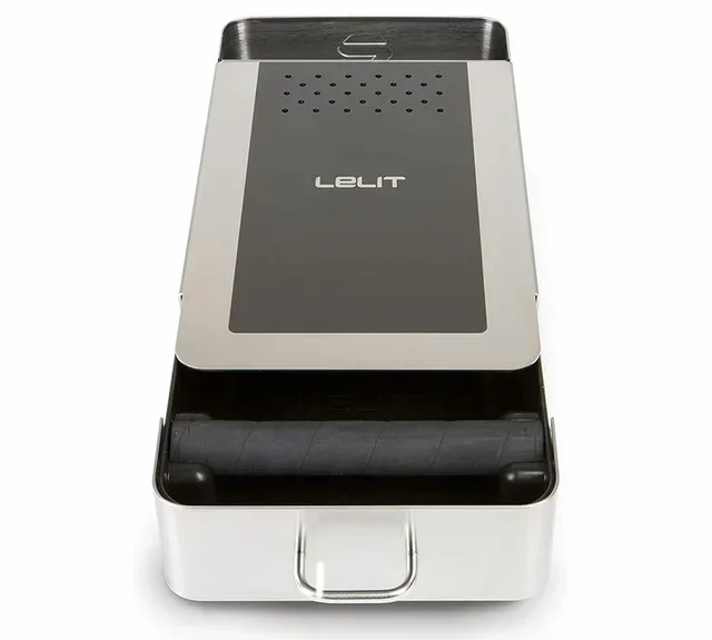 LELIT PLA360M Pull-Out Knock Box with Cleaning Brush and Cloth