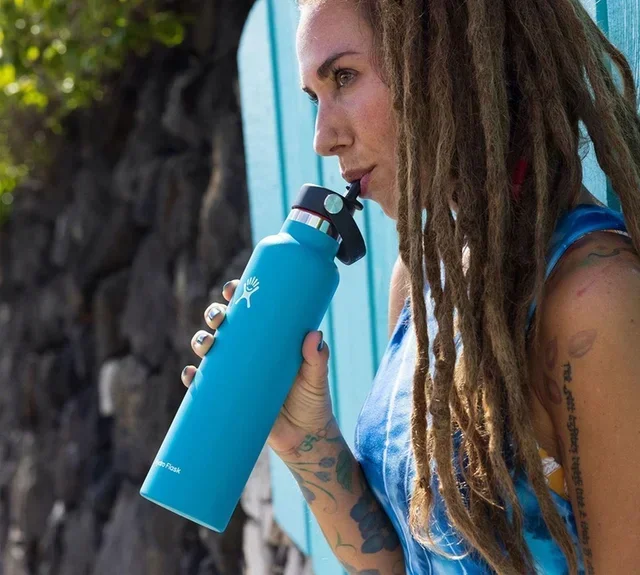 Standard Mouth Flex Straw Cap Капачка със Сламка - Черно - Hydroflask