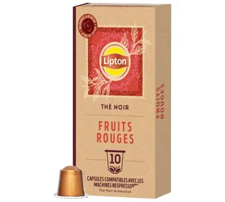 LIPTON 10 Capsules – Red Fruit Black Tea for Nespresso* Original