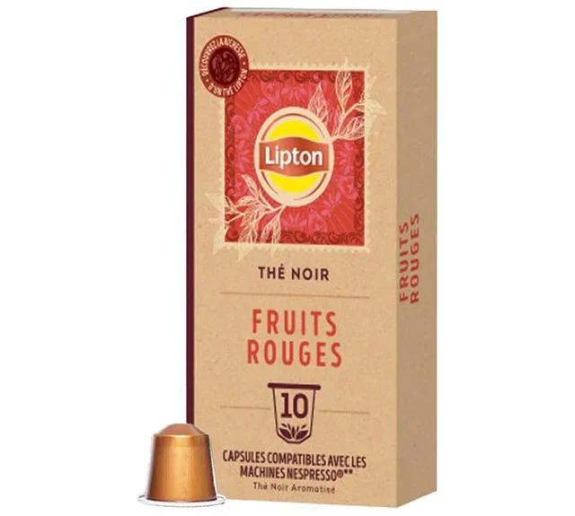 LIPTON 10 Capsules – Red Fruit Black Tea for Nespresso* Original