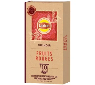 LIPTON 10 Capsules – Red Fruit Black Tea for Nespresso* Original