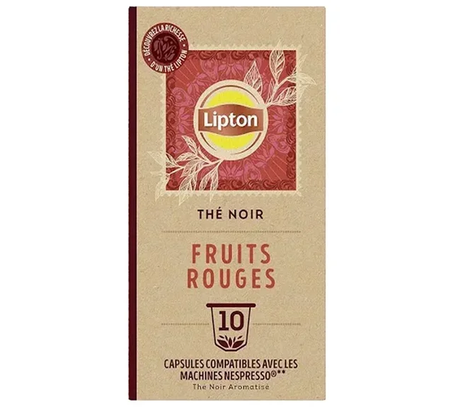 LIPTON 10 Capsules – Red Fruit Black Tea for Nespresso* Original