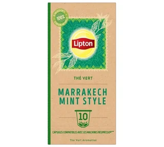 LIPTON 10-Pack Marrakech Mint Green Tea Capsules – Nespresso* Original Compatible