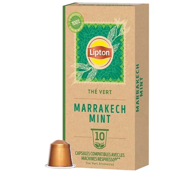 LIPTON 10-Pack Marrakech Mint Green Tea Capsules – Nespresso* Original Compatible