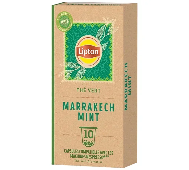 LIPTON 10-Pack Marrakech Mint Green Tea Capsules – Nespresso* Original Compatible