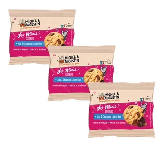 MICHEL &amp; AUGUSTIN Mini kolačići s dvostrukom čokoladom - 3 x 35 g