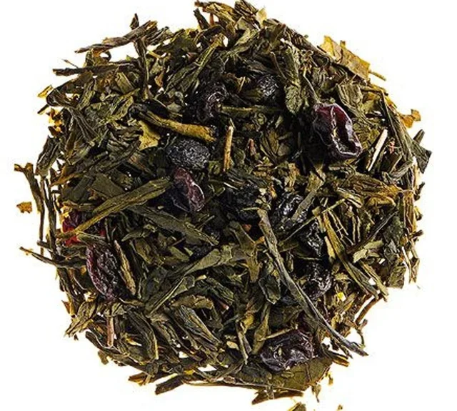 Tè Verde Sencha Mirtilli Sfuso 100g - COMPTOIR FRANÇAIS DU THÉ