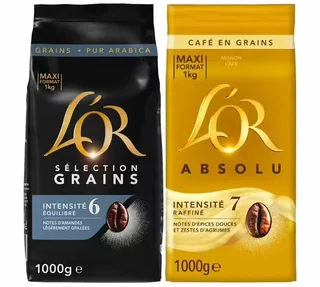 2 x 1 kg – szemes kávé – Arabica keverék (Absolu és Sélection Arabica) – L’OR