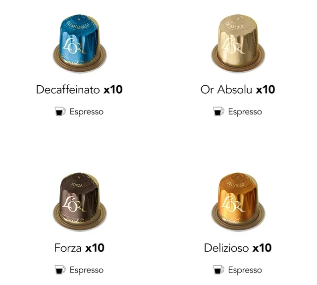 L'OR ESPRESSO - 120 Nespresso* Original Compatible Capsules - 8 Variety Assortment