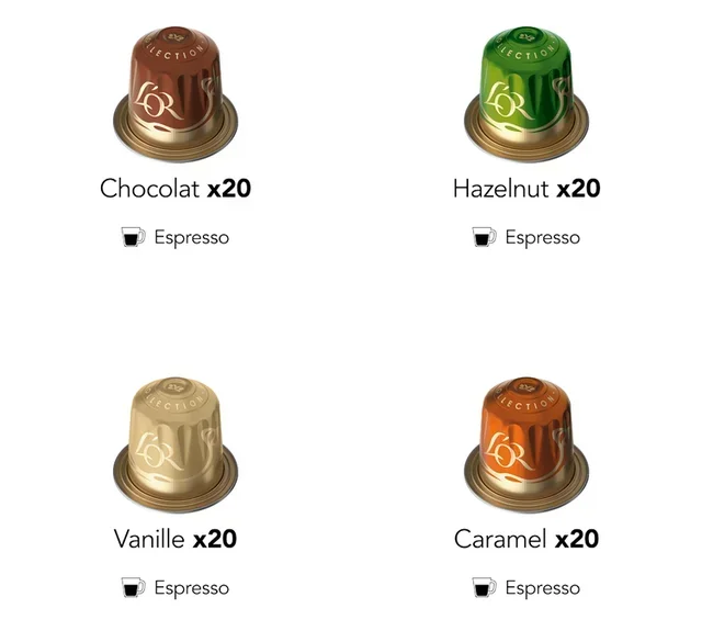 L'OR ESPRESSO 80 Capsules - Nespresso* Original Compatible - 4 Flavored Blends