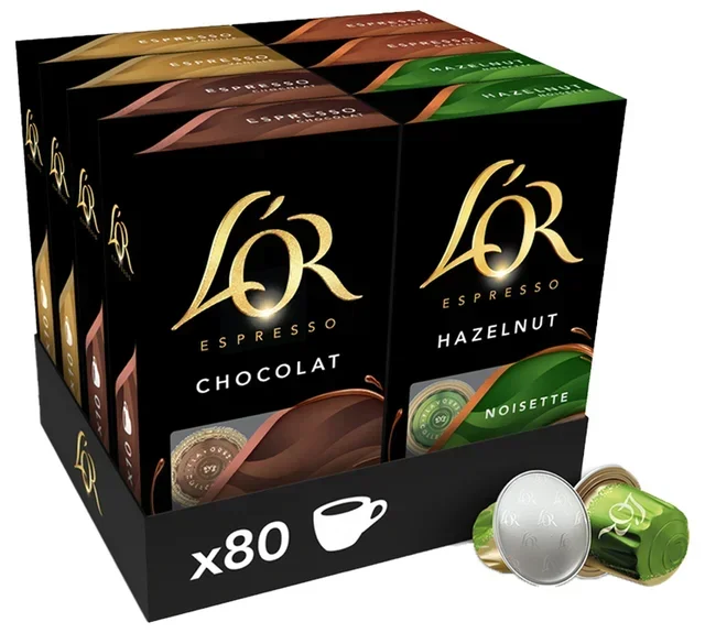 L'OR ESPRESSO 80 Capsules - Nespresso* Original Compatible - 4 Flavored Blends